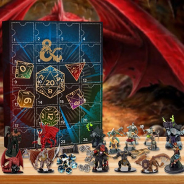 2024 Ny Dungeons & Dragons Adventskalender, 24 stk Julkalender-Blindbox-gaver, Julegaver til Børn