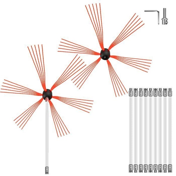 Skorstenssopningssats - VEVOR - 10m - Extra borste