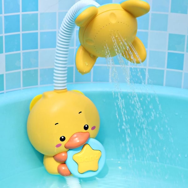 Nya USB badleksaker Baby Anka Modell Kran Dusch Elektrisk vattenspray Simning Badrum Baby för barn Presenter