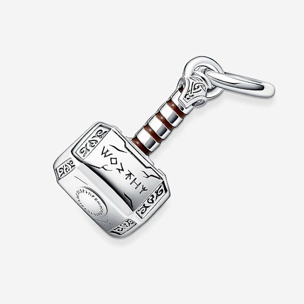 Ale S925 Ægte Pandora Marvel The Avengers Thors Hammer Charm + Gaveæske