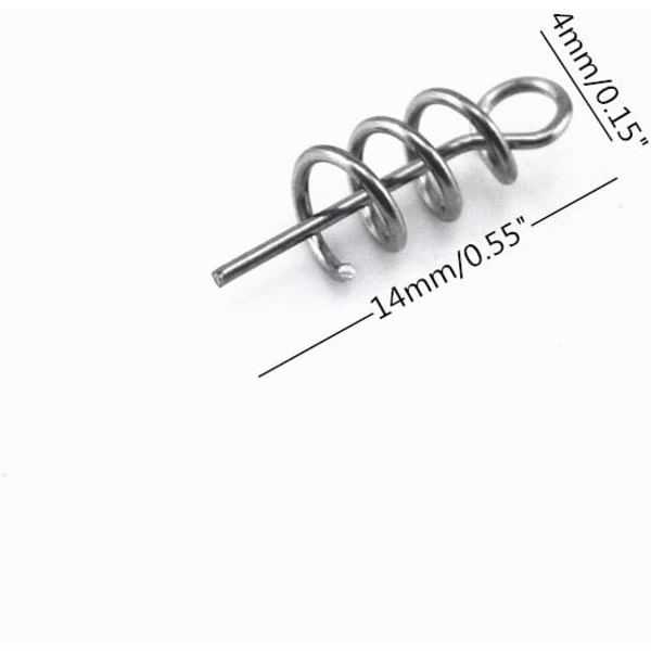 100st Spring Twist Lock Fiskekrok Centreringsstift för mjuk DXGHC