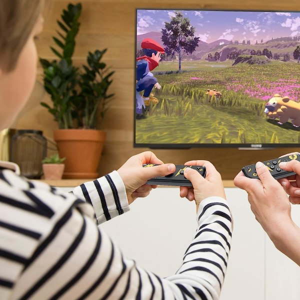 Trådløs håndkontroll kompatibel med Nintendo Switch, OLED, Lite Gamepad Joystick (venstre/høyre) Erstatning med RGB høyre Pikachu