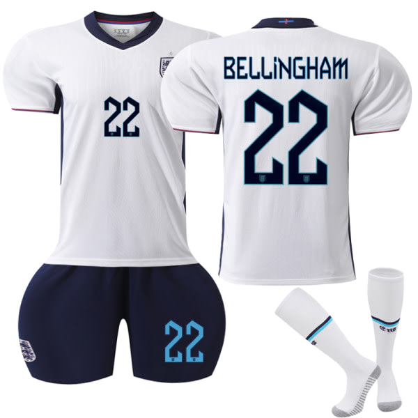 UEFA Euro 2024 England Hemmafotbollsdräkt nr 22 Bellingham 22
