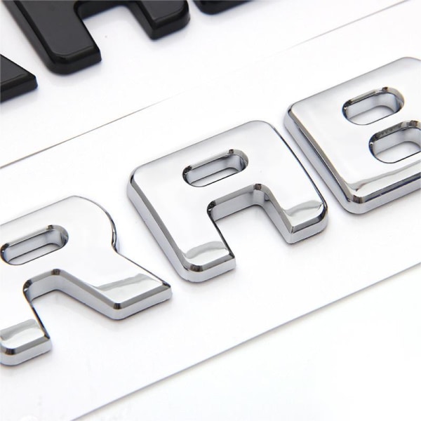 Lämplig för BRABUS namnskylt logotyp märke biletikett klistermärke bright silver