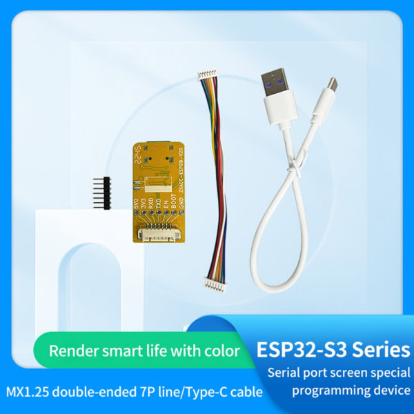 ESP32-S3 Development Board 7" kapacitiv pekskärm - Valfri RS485 ljudexpansion för instrumentbräda för smarta hem null - Enkel skärm
