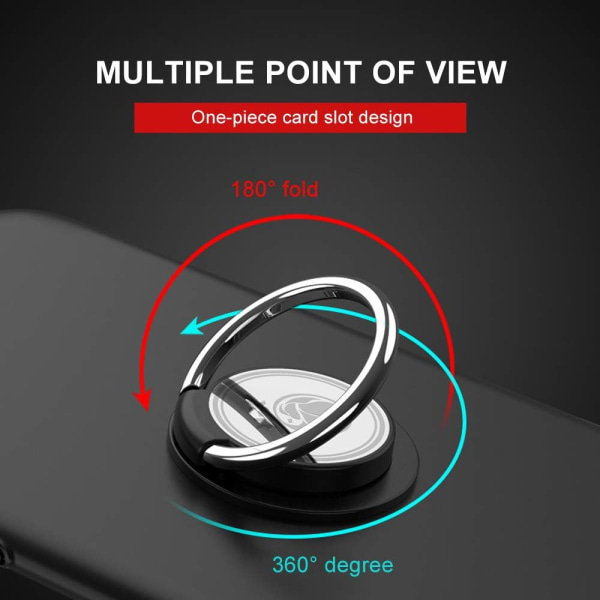 Telefon Ring Hållare Finger Kickstand 360° Rotation Metal Ring Grip