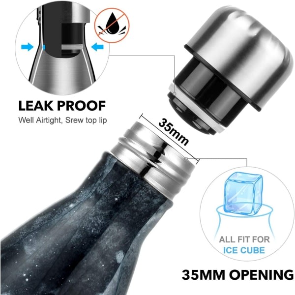 Genanvendelig BPA-fri termoflaske i rustfrit stål