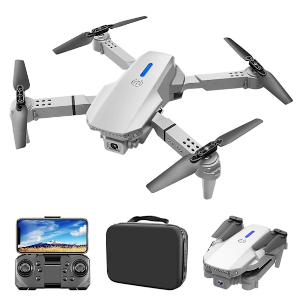 FPV-drone med enkelt 1080P-kamera 2,4G WIFI FPV RC Quadcopter med hovedløst tilstand Follow Me Altitude Hold Legetøj Gaver til børn Voksen