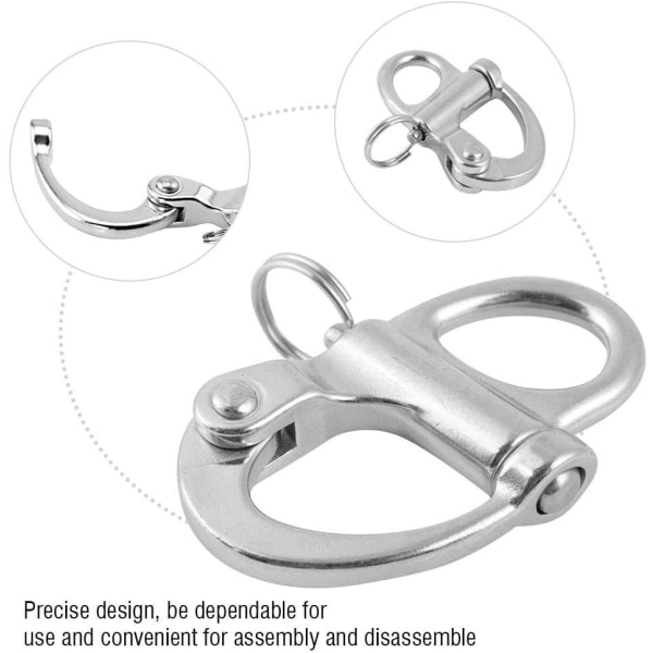 Swivel Snap Shackle med Swivel Quick Links i 316 Rustfritt Stål, ZQKLA