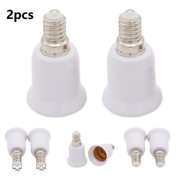 2 kpl LED-lampunpidikkeitä E14 - E27 adapteri E14-e27 kanta