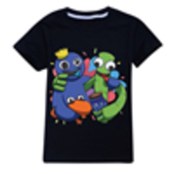 Barn Tecknad Rainbow Friends T-shirt med printed Toppar Casual Blus svart