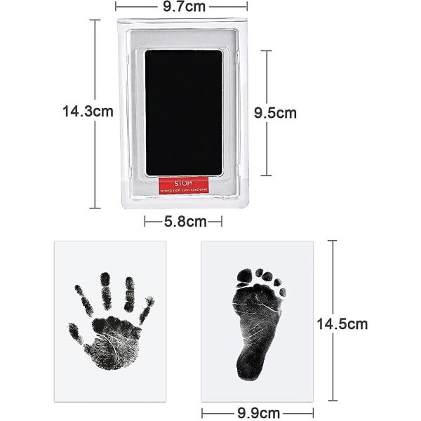 Baby Handavtryck och fotavtryckssats, 4 Baby Handavtryck Bläckkuddar med Clean-touch