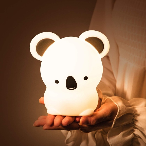 Barns nattlampa, koalabjörn silikon batteridriven nattlampa fjärrkontroll version-Xin