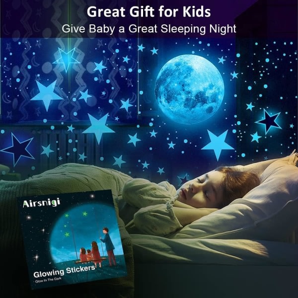 Glow in The Dark Stars for Ceiling, 1049PCS Airsnigi Glow in The