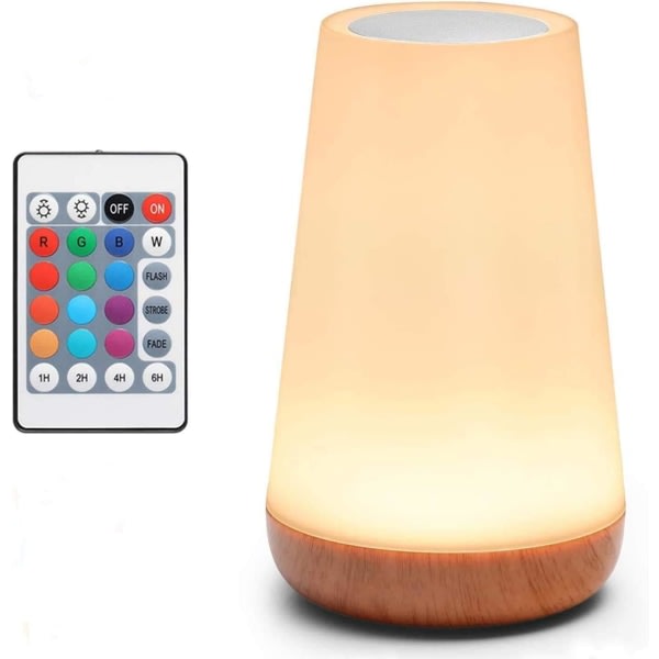 Lampa Touch Lamp 5 nivåer dimbar varmvitt ljus & 13 färgskiftande RGB, nattdukslampa för sovrum, barnrum för baby , vardagsrum, kontor（USB）