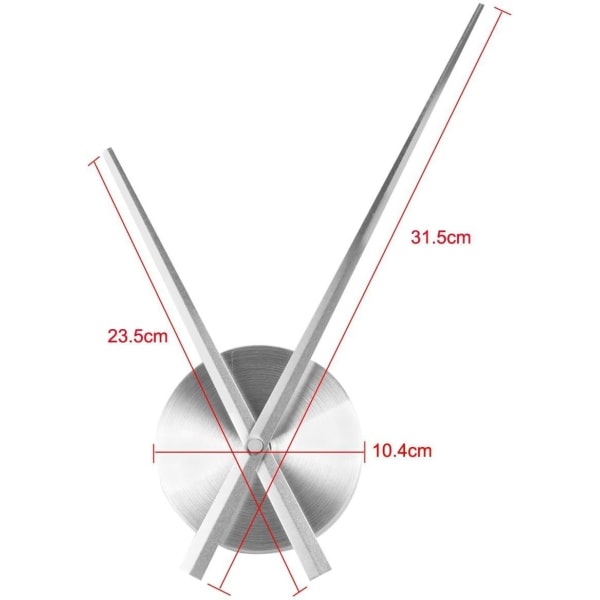 3D-klokker, DIY store klokkehender, veggklokker 3D hjemmedekor, kvartsurmekanismetilbehør (svart)