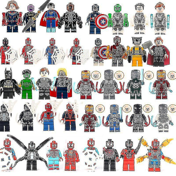 40 stk Avengers Minifigurer Byggeklosser Lekefigurer Sett