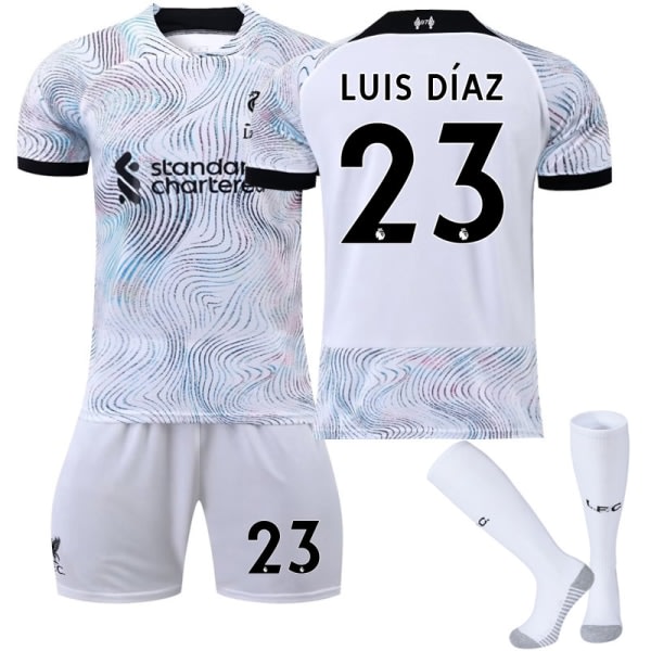22 Liverpool tröja bortamatch NO. 23 luis Diaz tröja set W #24