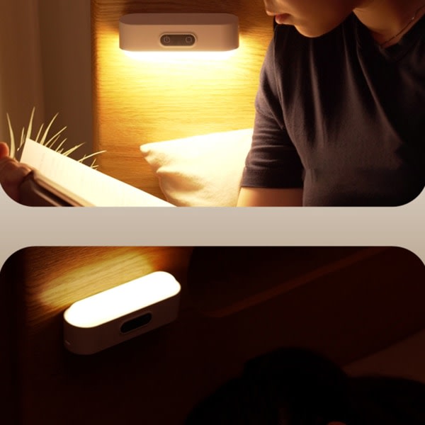 LED-bordlampe, øyebeskyttende klemme Magnetisk skaplys, USB-bordlampe for hjemmekjøkken, garderobe, soverom, kontor A