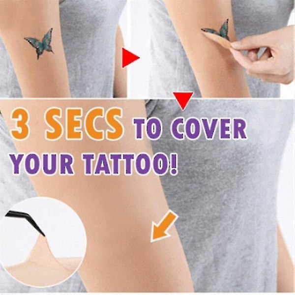 5-pack ventilerande tatuering döljande tejp, ärr Flaw Cover Up Tejp klistermärken, tatueringsskydd och hudskydd cover