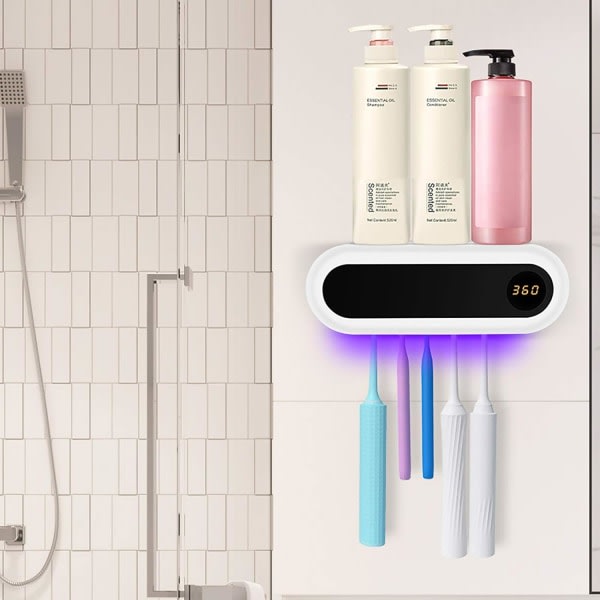UV tandborste Sanitizer, 2000mAh USB uppladdningsbart badrum T, ZQKLA