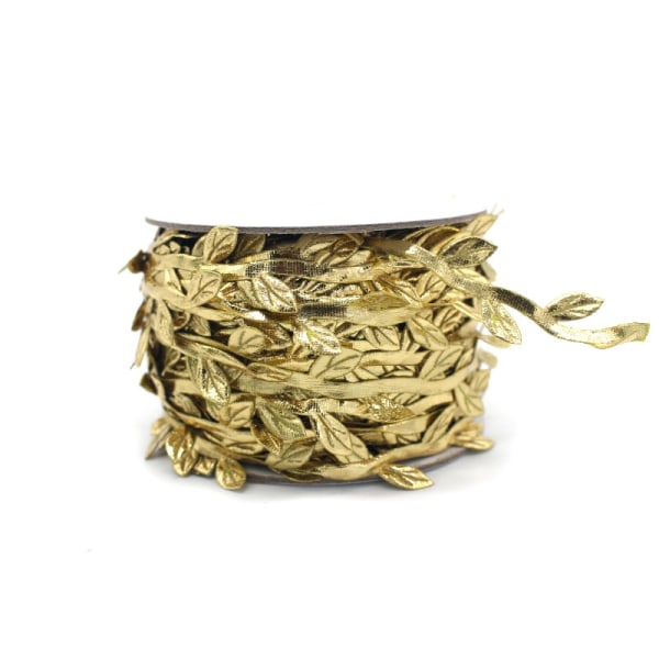 (Guld)Gold Leaves Leaf Ribbon Trim Rep - 30 meter- för DIY,ZQKLA