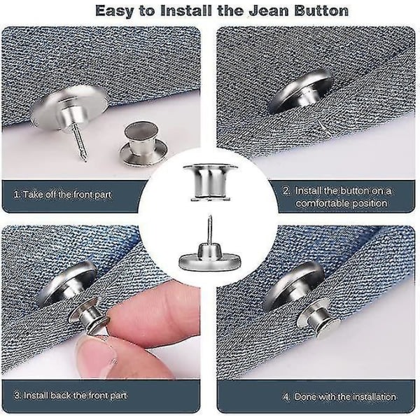 8 st Jean Button No Sew Instant Button