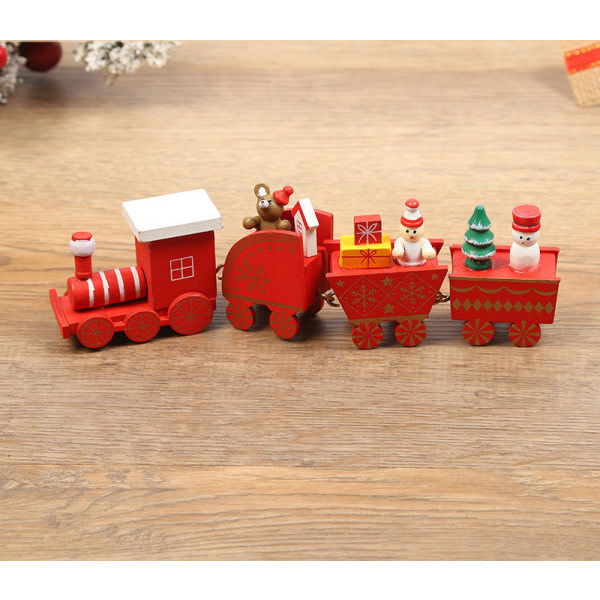 Mikro miniatyr möbler Små småskaliga leksaksdockor Hus DIY Decora Mini färgglada tecknade tåg Typ D