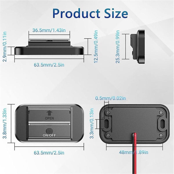 2:a 12v Rv USB -uttag, 36w Dual Qc3.0 USB billaddareuttag Power med cap, 12v 24v bilch.