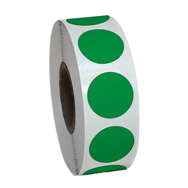 Färgade etiketter Klistermärken Runda klistermärken för inventering &amp; Märkning - 500st, 1 rulle - Gul, 2,5cm