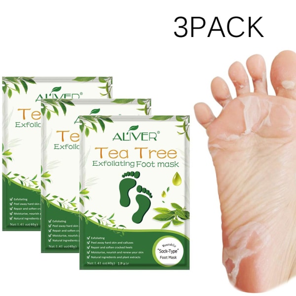 Foot Peel Mask - 3 Pack - Deep Exfoliating Peel Off Mask för