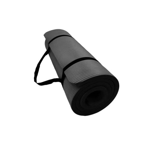 Träningsmatta - Yogamatta- 6mm - 183cm * 61cm Svart