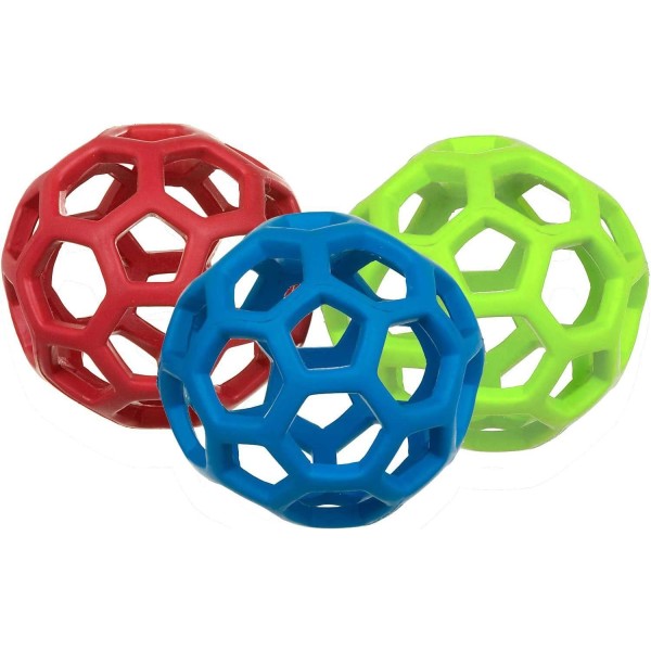 Pet toy ball Dog toy hollow ball bite-resistant tennis stretch rubber ball 3pc