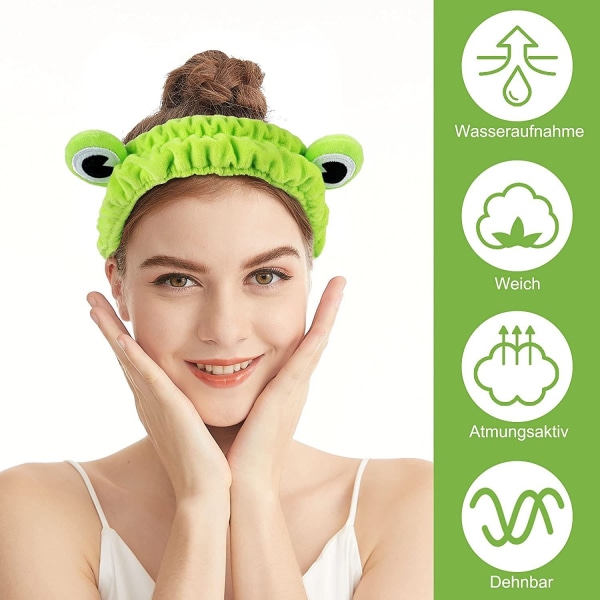 Hårband för smink - 2-pack kosmetiska pannband för kvinnor Elas