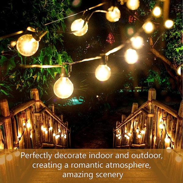 25 fot utomhus ljusslingor - utomhus och inomhus trädgård LED-lampor 3f74 |  Fyndiq