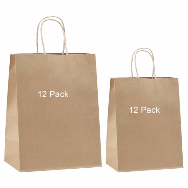 24st papperspåsar med handtag presentpåsar