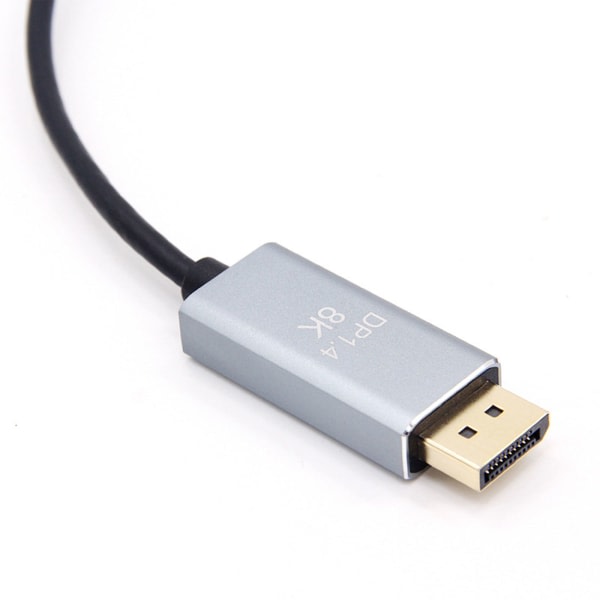 5,91 fot USB C till DisplayPort 1,4-kabel 8K Typ-C till DP Alt Mode Video Converter