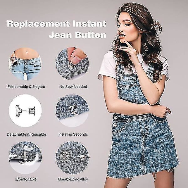 8 st Jean Button No Sew Instant Button