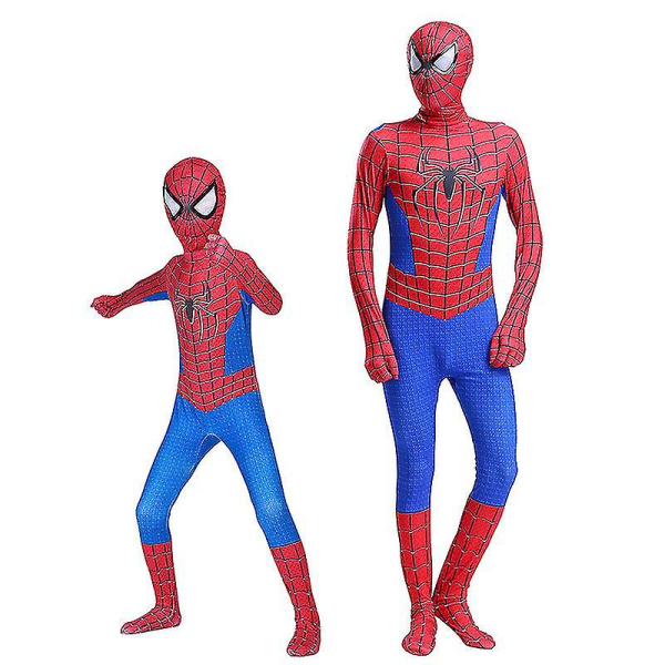Barn/vuxen Spider-man Cosplay Cosplay Jumpsuit 190 CM 170 CM