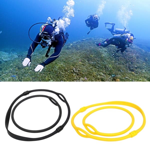 18/25CM Scuba Diving Silikon Regulator Halsbandshållare Flexibel Munstycke Regulator Halsband Ringar Octopus Holdare gul 18cm