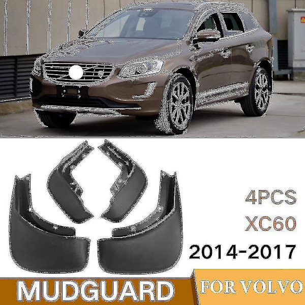 4x Foran og Bak Bil Skjold for Volvo Xc60 2014 2015 2016 2017 Sprutskjold Sprutskjold Sprutskjold Sprutskjold