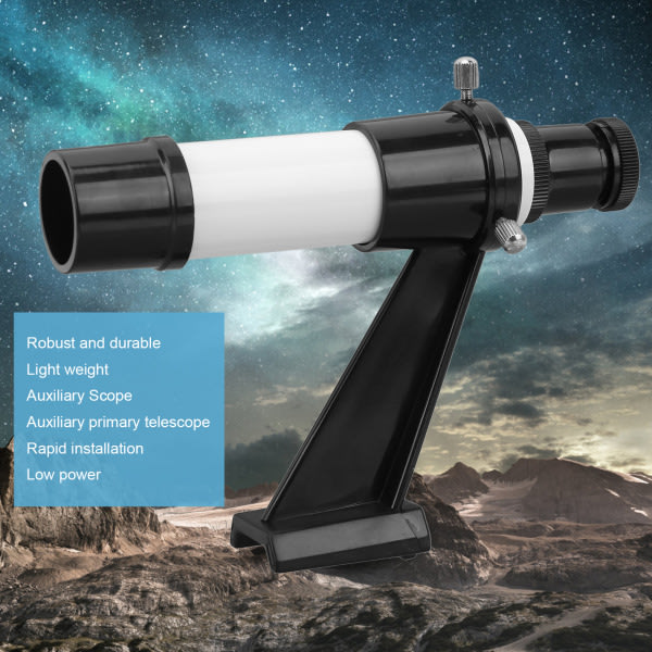 5X Astronomisk Teleskop Finder Scope med Inline Base Stand 5x24 Bærbar Crosshair Teleskop Finderscope
