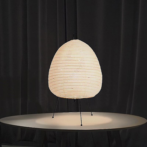 Japansk design Akari Noguchi bordlampe: Rispapirstående lampe til soveværelse, arbejdsværelse, stue, bar - Hjemindretningsbelysningsarmatur Yw1 [DB] A