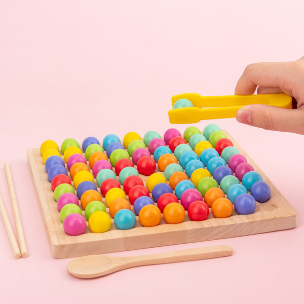 Träpärlleksak Xiao Xiaole två-i-ett koncentrationsträning för tidig barndom läromedel för barn
