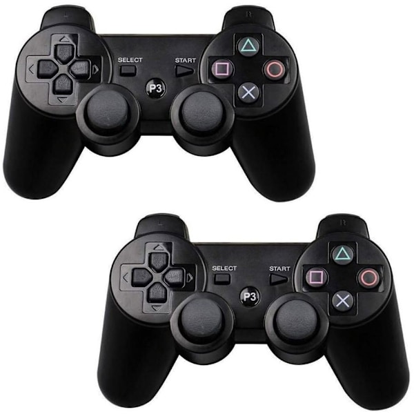 2 stk. PS3 Trådløs Controller black