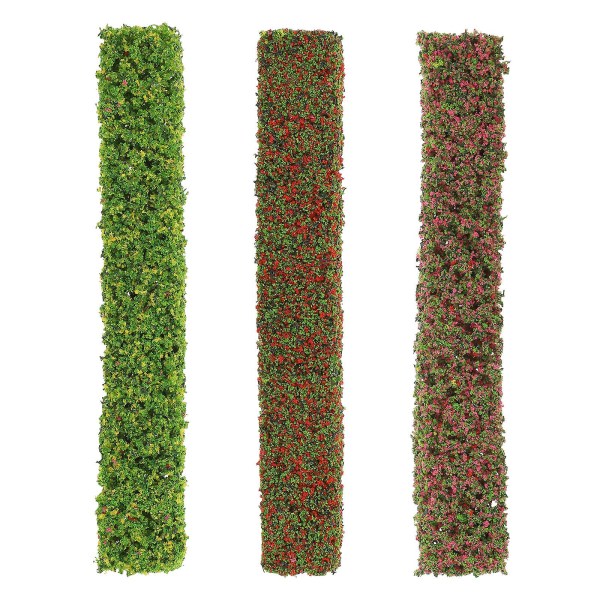 3:a DIY Mini House Trädgårdsscen Layout Dekorativa Mini Blomsterbäddsmodeller（10X1,5cm，Asorterad färg）