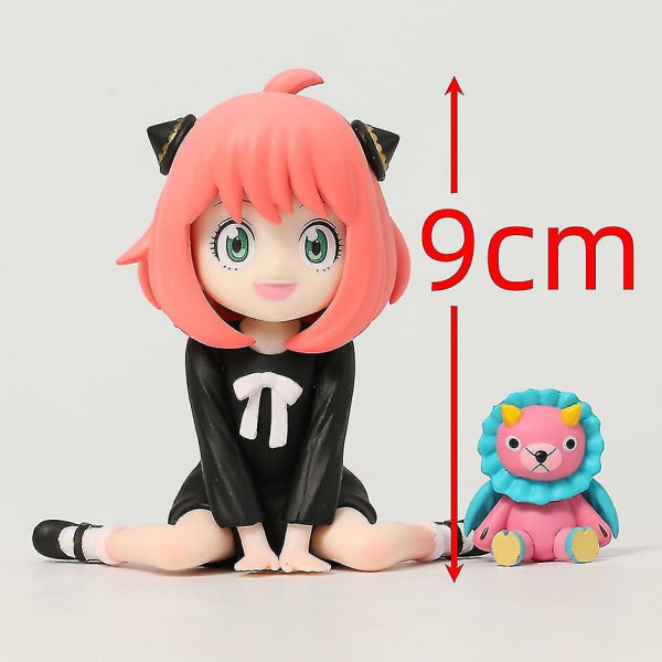 Spy X Family Mini Anya Forger Pvc-modell Anime Collection Figurleksakspresent B 9cm ingen låda