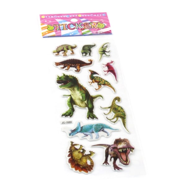 Dinosaur Puffy klistermerker 20 ark Miljøvennlig utdanning Gjenbrukbar klistremerke Selvklebende barnerom Papirdekorasjon