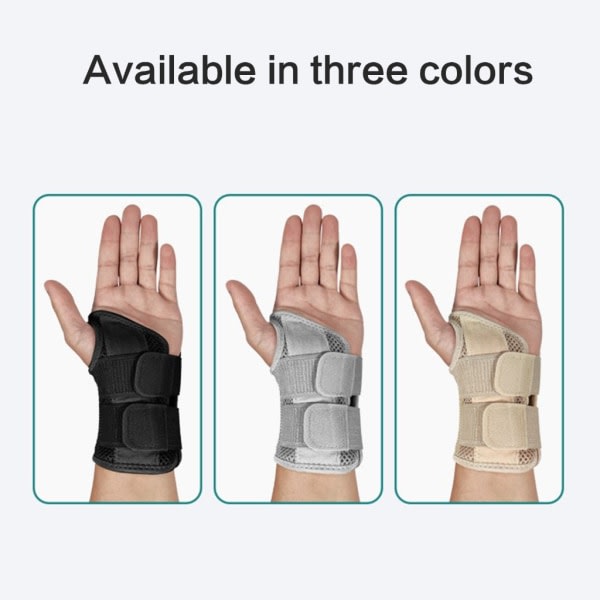 Andningsbar handledsstöd med tumstöd - Stöd, stabilisering, artrit, träning, karpaltunnelterapi - Svart, vänster hand, S/M