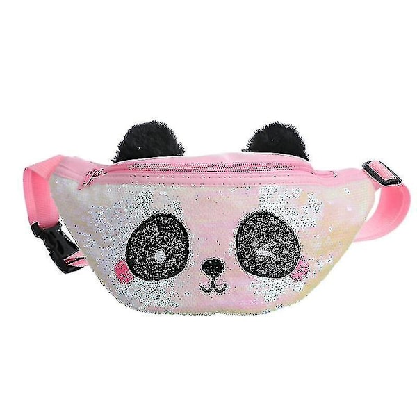 Barn Söt Panda Fanny Pack Paljetter Midjeväska Bältesväska